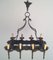 Neo-Gothic Wrought Iron Chandelier with 8 Arms 3