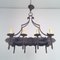 Neo-Gothic Wrought Iron Chandelier with 8 Arms, Image 2