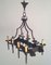 Neo-Gothic Wrought Iron Chandelier with 8 Arms 4