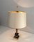 Golden Metal and Black Lacquer Pineapple Lamp In the style of the Charles House by Maison Charles 4