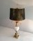 White Opaline and Golden Nickel Ostrich Egg Lamp in the style of the Charles House by Maison Charles 5