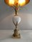 Straußenei Stehlampe aus weißem Opalglas und goldenem Nickel im Stil des Charles House von Maison Charles 8
