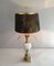 White Opaline and Golden Nickel Ostrich Egg Lamp in the style of the Charles House by Maison Charles 2