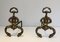 Neoclassical Bronze and Wrought Iron Chenets, Set of 2 9
