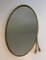 Vintage Brass Oval Mirror 1