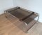 Chrome, Leather and Smoked Glass Coffee Table 1