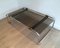 Chrome, Leather and Smoked Glass Coffee Table 9