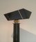 Black Brass Lacquered Parquet Floor Lamp, Image 3