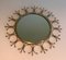 Brass and Brushed Steel Sun Mirror, Image 4