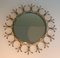 Brass and Brushed Steel Sun Mirror, Image 2
