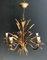 Golden Metal Chandelier in the style of Coco Chanel 1