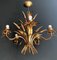 Golden Metal Chandelier in the style of Coco Chanel 12