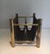 Gold Metal and Fabric Magazine Rack 5