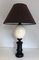 Lámpara de madera ennegrecida y huevo de avestruz, Imagen 1
