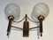 Brass Wall Lights with Glass Balls, 1970s, Set of 2, Image 10