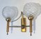 Brass Wall Lights with Glass Balls, 1970s, Set of 2 5