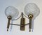 Brass Wall Lights with Glass Balls, 1970s, Set of 2, Image 11