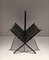 Black Lacquered Metal Magazine Rack, Image 4