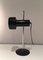 French Black Lacquered Metal and Chrome Adjustable Lamp, 1970s, Image 3