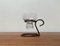 Mid-Century Danish Metal and Glass Candleholder, 1960s, Image 1