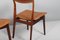 Rosewood and Aniline Leather Dining Chairs by Hp Hansen, 1960s, Set of 4 9