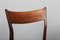 Rosewood and Aniline Leather Dining Chairs by Hp Hansen, 1960s, Set of 4 7