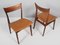 Rosewood and Aniline Leather Dining Chairs by Hp Hansen, 1960s, Set of 4 5