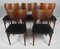 Black Leather and Beech Chairs by Niels & Eva Koppel, 1950s, Set of 6 2