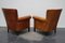 Club chair vintage in pelle color cognac, Paesi Bassi, set di 2, Immagine 6