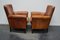 Vintage Dutch Cognac Leather Club Chairs, Set of 2, Image 5