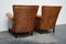 Vintage Dutch Cognac Leather Club Chairs, Set of 2, Image 7