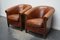 Vintage Dutch Cognac Leather Club Chairs, Set of 2 2