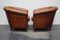 Vintage Dutch Cognac Leather Club Chairs, Set of 2 19