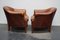 Vintage Dutch Cognac Leather Club Chairs, Set of 2, Image 5