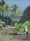 Robert Humblot, Dusk on Schoelcher Lagoon Martinique, 1959, Oil on Canvas, Framed, Image 1