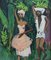 Robert Humblot, The Banana Plantation Guadeloupe, 1959, Oil on Canvas, Framed 8