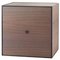 49 Smoked Oak Frame Box with Door or Shelf by Lassen 1