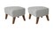 Light Grey, Smoked Oak Rafsimonsvidar3 My Own Chair Footstools by Lassen, Set of 2 2