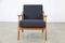 Fauteuil en Noyer et en Tissus Gris, Allemagne, 1950s 4