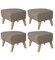 Dark Beige Natural Oak Rafsimonsvidar3 My Own Chair Footstools by Lassen, Set of 4, Image 2