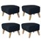 Blue Natural Oak Raf Simons Vidar 3 My Own Chair Footstools by Lassen, Set of 4 2