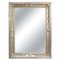 Neoclassical Regency Rectangular Silver Hand Carved Wooden Mirror, 1970s 1