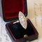 18 Karat Vintage Gold Navette Ring mit Diamanten, 1940er 3