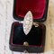 18 Karat Vintage Gold Navette Ring mit Diamanten, 1940er 15