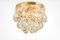Plafón pequeño de cristal de Murano, años 70, Imagen 5