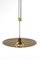 Large Adjustable Brass Counterweight Pendant Light attributed to Florian Schulz, Germany, 1970s 3