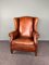 Large Tough-Lived Sheep Leather Armchair in Cognac Leather 1
