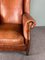 Large Tough-Lived Sheep Leather Armchair in Cognac Leather 8