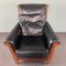 Art Deco Style Armchair in Wood & Leather, Image 10
