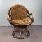 Vintage Manou Rattan Swivel Chair, 1970s 1